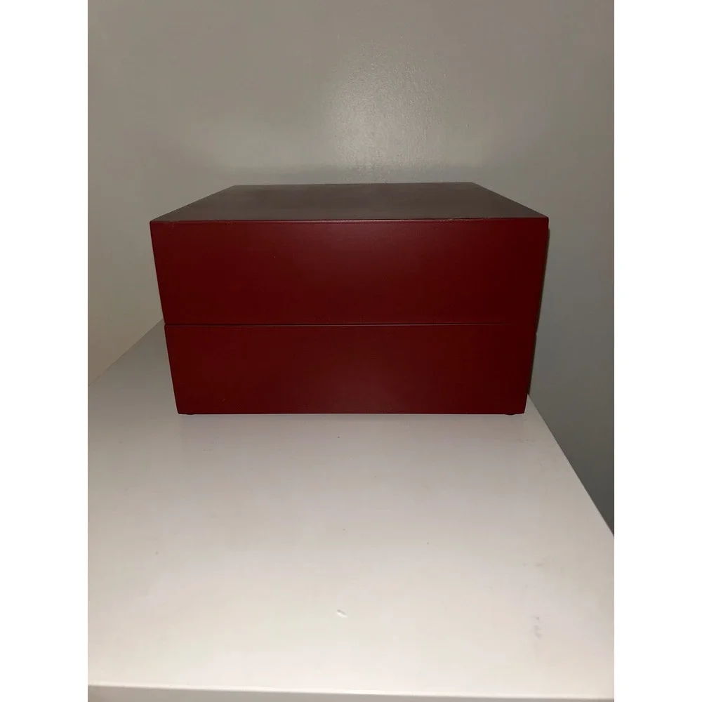 United States Collector Pins Wood Display Case Mahogany Velvet Lining Drawer